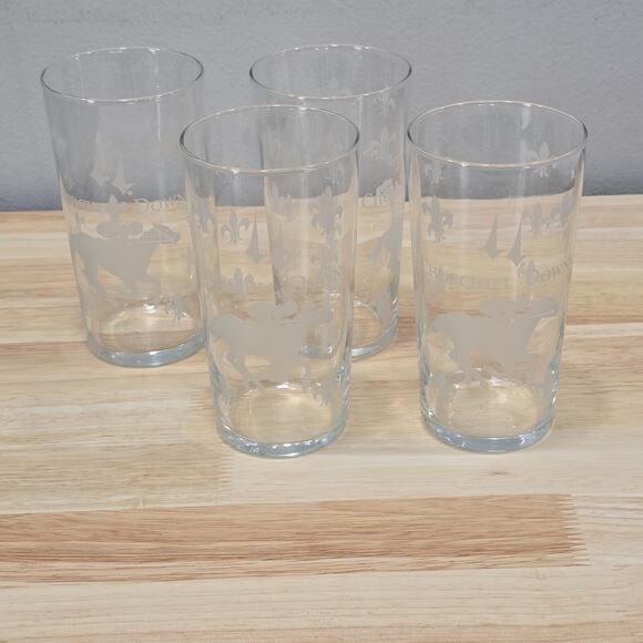 Arthur Court Churchill Downs Mint Julep Glass Fleur de Lis Kentucky Derby - Picture 8 of 14